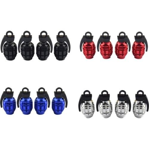 4 Pcs Aluminum Alloy Valve Stem Caps Car Wheel Tire Valve Caps O-ring Seal For Car Truck Motorcycle Bike Bicycles Black Red Blue