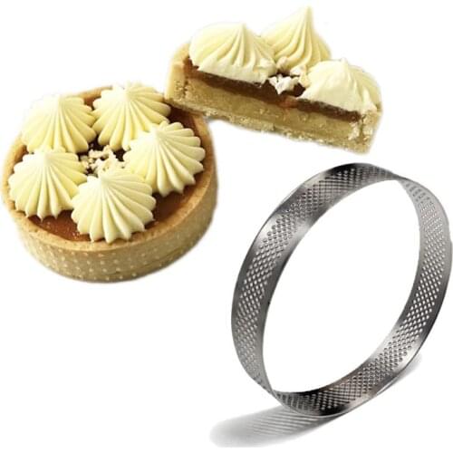 Round Stainless Steel Cake Molds Mousse Cake Tart Circle Mold Pizza Dessert DIY Decor Mould Tart Ring Kitchen Baking Tool