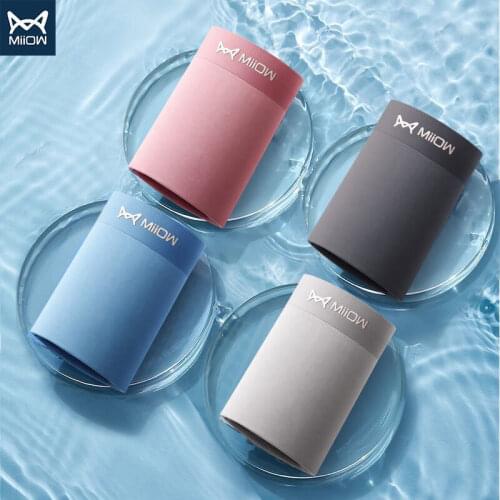 MiiOW Ice silk underwear mens boxer summer ultra-thin mens seamless antibacterial breathable trend personality boxer shorts