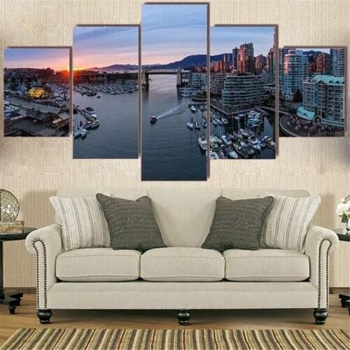 Wall Art Canvas Paintings 5 Piece Prints Venice City Landscape Posters Home Modern Decor Living Room Decoration Pictures
