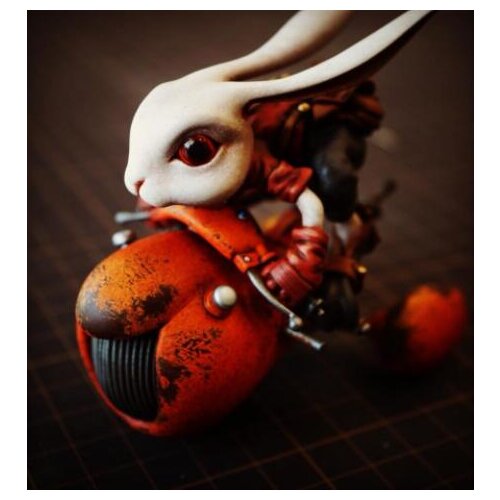 New Unassembled 1/12 Lovely Rabbit with Moto Resin Kit DIY Toys Unpainted resin model