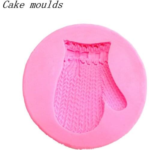 Wholesale Silicone mold RS052 gloves shape Decoration Fondant cake mold chocolate mold DIY tools
