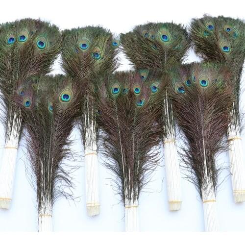 50 Pcs/Lot Natural Big Eye Peacock Feathers Length 25-80 CM Home Vase Party Decoration Plumes Feathers for Crafts Accessory