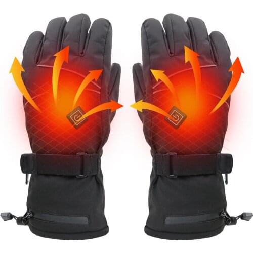 USB Electric Heated Gloves 3.7V 4000 MAh Rechargeable Battery Electric Gloves Winter Warm Heating Hand Warmer Skiing Gloves