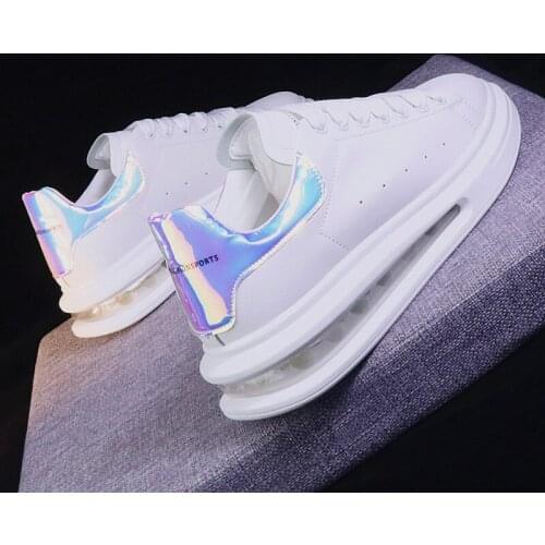 Plush Small White Shoes Mens Winter Air Cushion Increased Sports Shoes Lovers Board Shoes Warm Small Black Shoes Korean Version