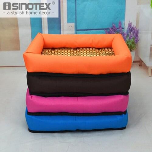 Pet Dog Puppy Cat Bedding Bed Sofa Mat Solid Breathable Soft Cool Summer Hot Weather Durable Pet Supplies 4 Colors 4 Sizes 1 PCS