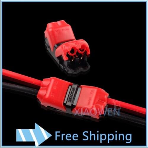 10PCS 2p Spring Connector wire with no welding no screws Quick Connector cable clamp Terminal Block 2 Way Easy Fit for led strip