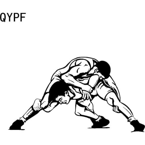 QYPF 17.9*9.8CM Coolest Wrestling Stickers Car Styling High Quality Accessories Silhouette Vinyl Graphic C16-0407