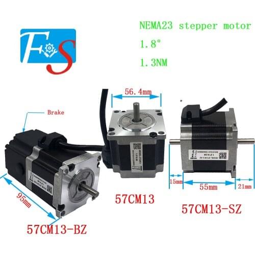 CNC Leadshine Nema 23 Stepper Motor 57CM13 57CM13-BZ (Brake) 57CM13-SZ(Double shaft) 2 Phase 1.3Nm for 3D printer CNC Engraving
