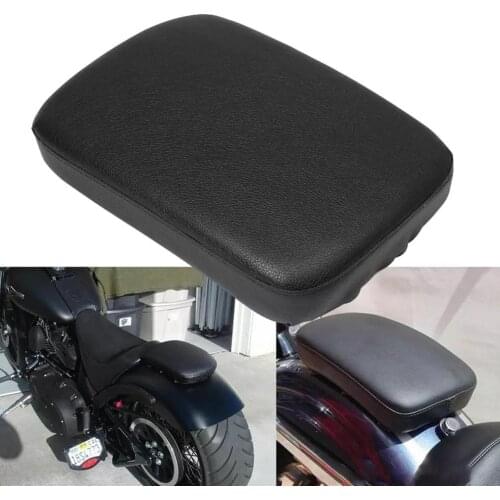 Black Pillion Pad Seat With 8 Suction Cup Solo Rear Seat Passenger Saddle For Motorcycles Modification Accessories