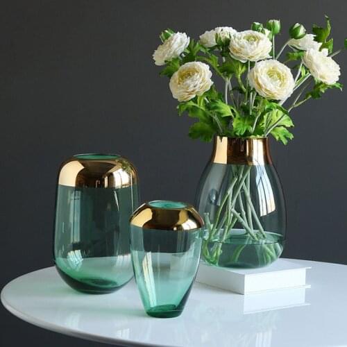 Modern Minimaist Glass Vase For Home Decoration Artware Transparent Hydroponics Flower Arrangement Luxury Wedding Decor Ornament
