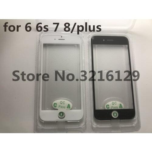 Top AAA+ cold press 3 in 1 Front Screen Glass With Frame OCA For iphone 8 7 plus 6 6s plus 5 5s 5c repair Replacement