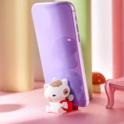 Universal Silicone Cute Cat Smart Phone Holder Cartoon Lucky Cat Desk Stand Mount Bracket Cradle for Mobile Phone Cellphone