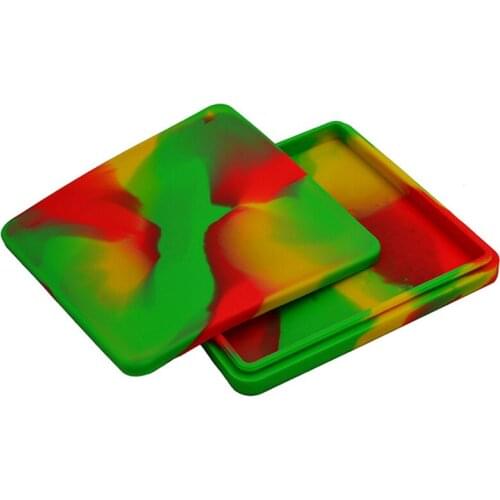 FDA Bho Silicone deep dish Pizza Box container Dab Wax Jar extract Non-stick wax Silicone hash butane Slick oil containers