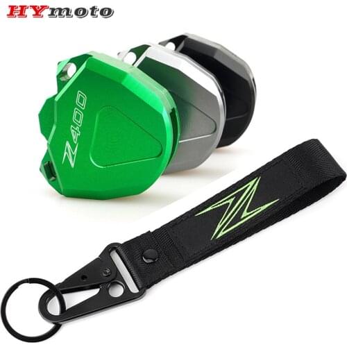 For KAWASAKI Z400 2018-2020 2021 High Quality Motorcycle Accessories Key Case Cover Shell & Key Ring Chain Embroidere Keychain