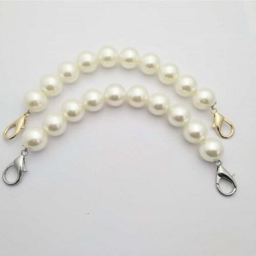 Pearl Beaded Short Bag Straps 22cm Short Shoulder Belt Purse Handle Diy Chain Handbag Strap Replacement Bag Accessories