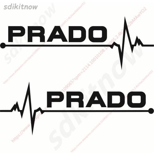 1pair Heart Car Sports Decal Sticker Styling Windows Door Decoration For TOYOTA PRADO 120 150 2018 accessories