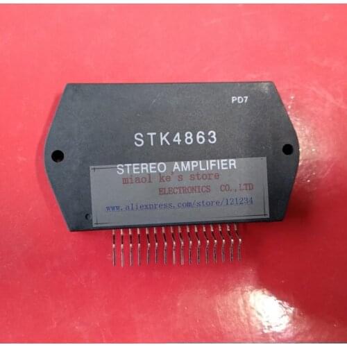 100%New original; STK4863 stk4863 HYB-16 - 2-CHANNEL 10 TO 50W MIN AF POWER AMP.(DUAL-SUPPLY)