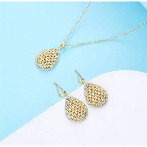 2021 Apr hot selling accessories wedding jewelry set for women Mixed color jewelry set copper high quality jewelry set