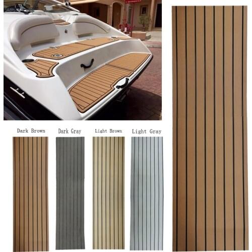240*45*0.6cm EVA Teak Sheet Car Marine Boat Flooring Non-slip Mat Yacht Inflatable Boat Decking Self-Adhesive Anti Skid Pad