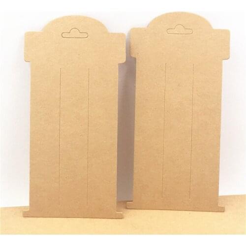 300pcs/lot Floral Style Kraft Jewelry Accessories Packaging Display Card For Hairbands Hairpin Ornaments Stand Card 16*8cm