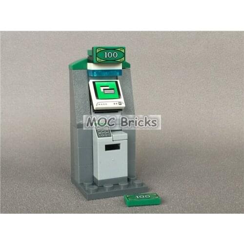 5sets/lot MOC Bricks DIY Cash Machine ATM City Bank Educational Building blocks bricks Assembled Toys children gifts