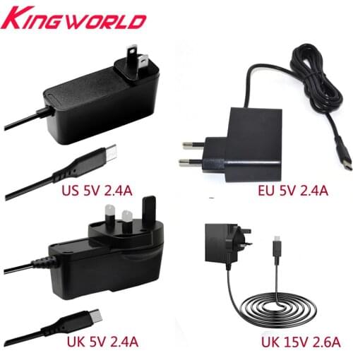 50pcs US UK EU Plug AC Adapter Power Supply Charger for S-witch for N-S Game Console