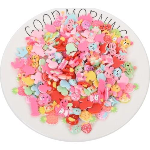 50 Pcs Mixed Resin Multicolor Flatback Cartoon Embellishments Cabochon Kawaii Decoration Scrapbook Diy Craft Supplies Accessory