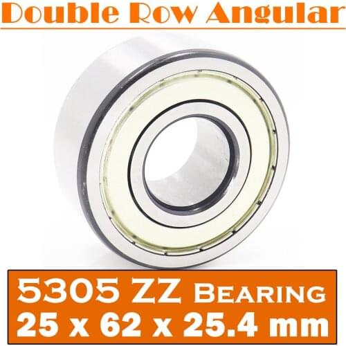 5305 ZZ Bearing 25 x 62 x 25.4 mm ( 1 PC ) Axial Double Row Angular Contact 5305ZZ 3305 ZZ 3056305 Ball Bearings