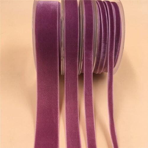 6mm/9mm/15mm V041 Purple Single Face Velvet Ribbon For Handmade Gift Bouquet Wrapping Supplies Home Party Decoration Christmas