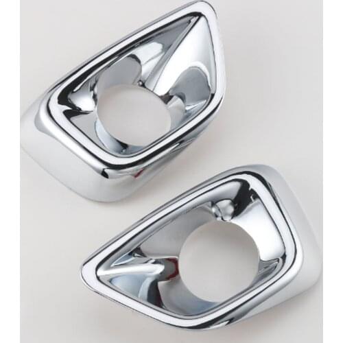 BBQ@FUKA Front Fog Light Lamp Bezels Cover Trim Frame 2pcs For Jeep Compass 14 2015 2016