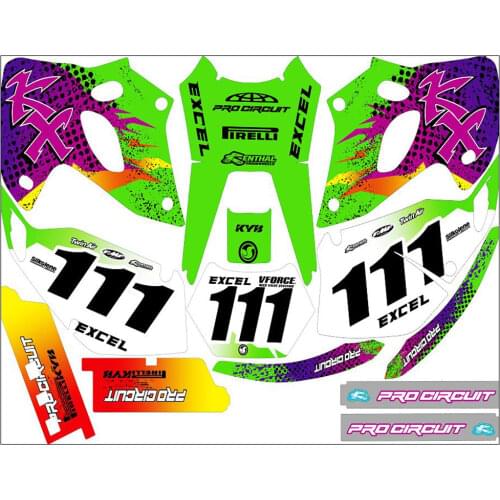 Free Customized Motorcycle full set of 3M graphics stickers decals For KAWASAKI KLX250 KLX300 1993 1994 1995 1996 1997 250 KLX