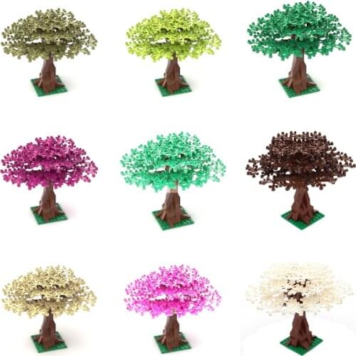 Big Tree Boulevard Plant Towering Trees MOC accessory DIY building block brick assemble particles brickset