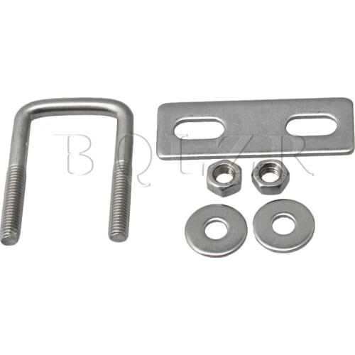 BQLZR 304 Stainless Steel Square U-bolt Brackets M6 50mm Length Nuts Plates