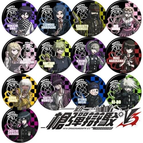 Danganronpa V3 Badge Button Kokichi Oma Saihara Shuichi Brooch Cosplay Anime Gifts 13style