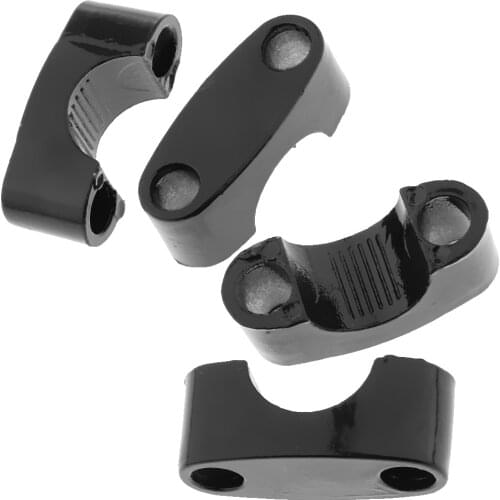 Black CNC 22mm Handlebar Fat Bar Riser Mount Clamp Adaptor Universal Motorbike Quad Bike