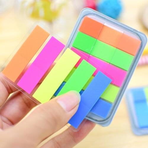 Sandro Fluorescent Transparent Sticky Note Sticker Cute N Times Post-it Memo Indicating Label Index Sticker Boxed or OPP Bag