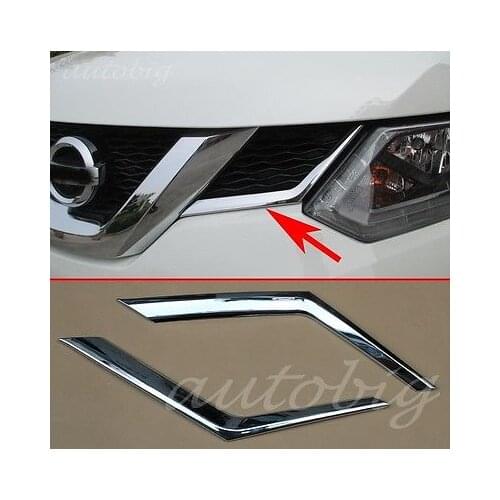 Chrome Grille Grill Cover Trim Molding For Nissan Rogue X-Trail T32 2014-2016