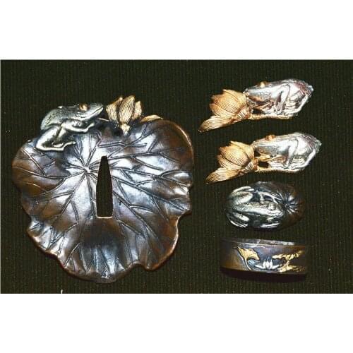 Forged Fitting Tusba Menuki Set accessory parts For Katana Sword Broadsword falchion pure Copper