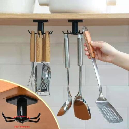 360 Rotating Kitchen Shelf Locksmith On The Wall Towel Hooks Rack Organizer For Kitchen Cabinet Storage Key Holder Housekeeper