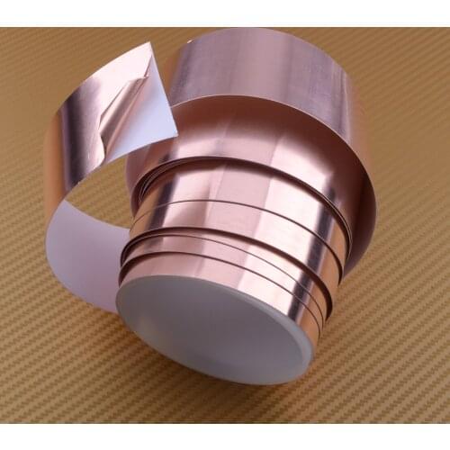 LETAOSK 1Pc Guitar Bass 3M x 50mm Pickup Copper Foil Shielding Tape Conductive Adhesive