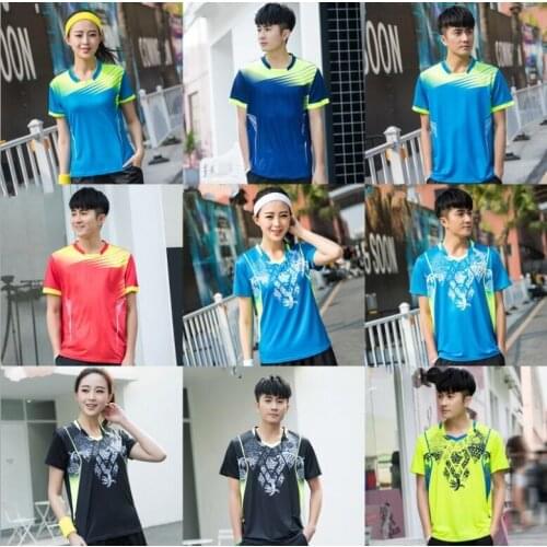 New tennis/Badminton shirts Men,sport jersey Tennis shirts women,table tennis tshirt,Quick dry Fitness sports training tshirts