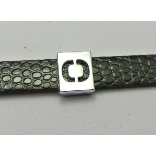 20 Alloy Carved Number "0" Slide Charm Fit 8mm Wristbands Belt Pet Collar