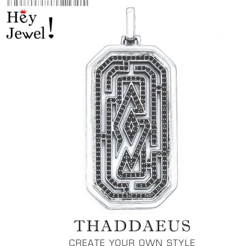Pendant Maze,2020 Brand New Edgy Symbolic Labyrinth Lucky Jewelry 925 Sterling Silver Accessories Dog Tag Gift For Woman & Men