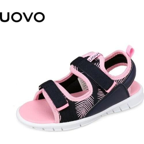 UOVO GIRLS Sandals Summer New Style Casual Sandals Children Fly Webbing Peep-Toe Beach Kids Girl Shoe