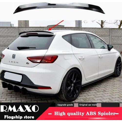 For Seat LEON Spoiler 2000-2020 Volkswagen Seat LEON 3doos / 5doors TYS ABS Car Rear Wing Color Rear Spoiler