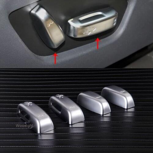 Wooeight Car Styling 4Pcs Chrome Interior Seat Adjustment Switch Knob Button Cover Trim For Volvo XC60 S60 S60L S80 S80L V60 V40