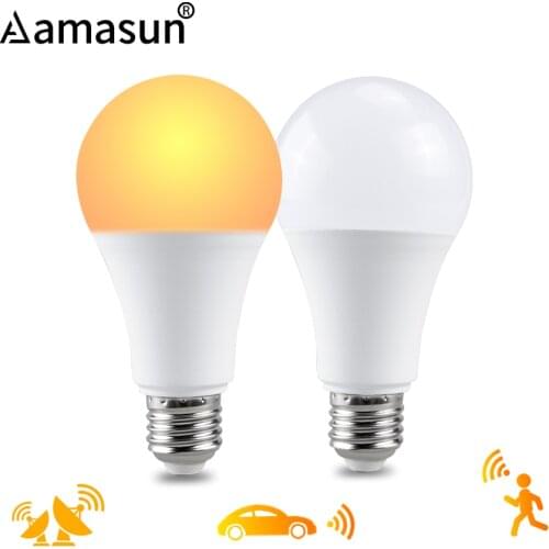 E27 LED Radar Sensitive Light Bulb Energy Saving Auto On Off Smart Detection Motion Sensor Light 85-265V 10W 15W 20W Lampada LED