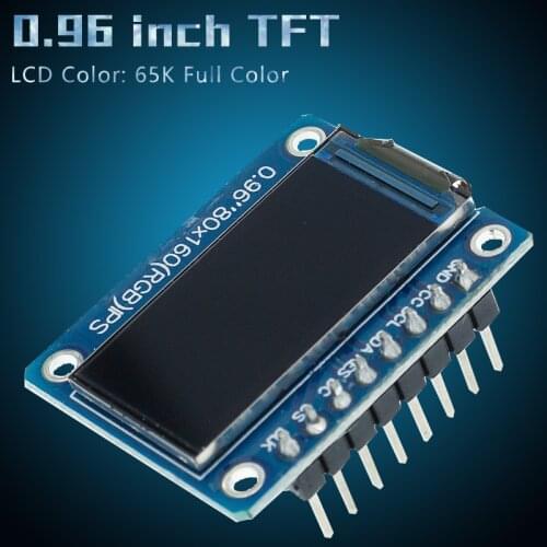 TFT Display 0.96 / 1.3 1.44 inch IPS 7P SPI HD 65K Full Color LCD Module ST7735 Drive IC 80*160 (Not OLED) For Arduino