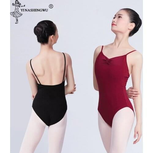 Adult One-piece Ballet Leotard Dress Women Ladies Sleeveless Gymnastics Ballet Dance Leotard Ballerina Performance Training Suit